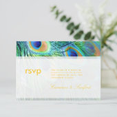 PixDezines uAwg Retro Foliage/zeitgenössischer Fal RSVP Karte (Stehend Vorderseite)