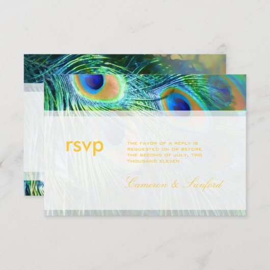 PixDezines uAwg Retro Foliage/zeitgenössischer Fal RSVP Karte (Vorne/Hinten)