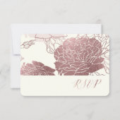 PixDezines UAWG Rose/Imitats Rose Gold RSVP Karte (Vorderseite)