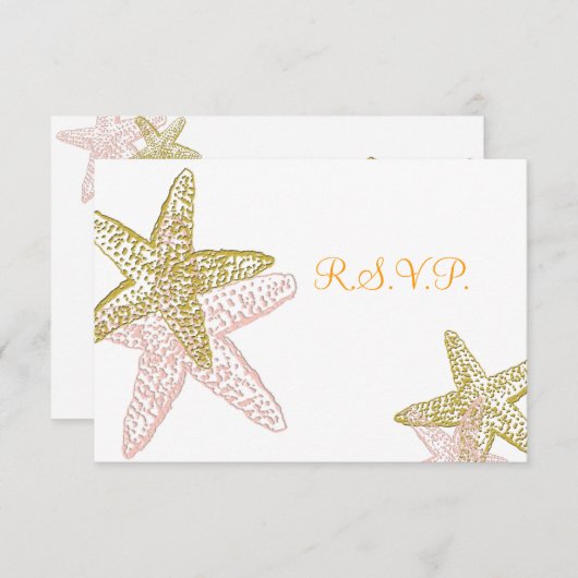 PixDezines-uAwg, Seestern für 12x18 RSVP Karte (Vorne/Hinten)