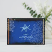 PixDezines uAwg Seestern- und Korallenfarben RSVP Karte (Stehend Vorderseite)