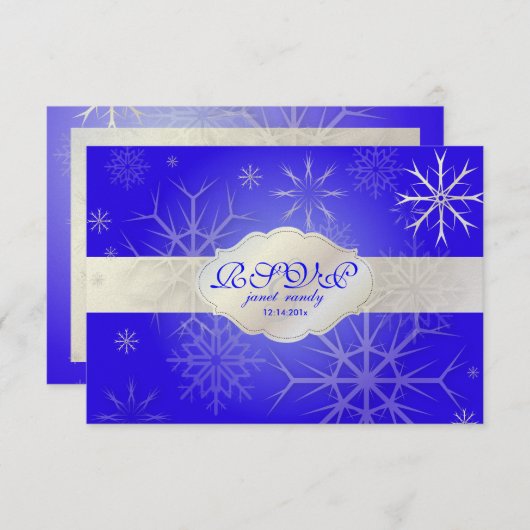 PixDezines uAwg Snowflakes, DIY Hintergrundfarbe! RSVP Karte (Vorne/Hinten)