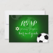 PixDezines uAwg Soccer Bar Mitzvah/DIY RSVP Karte (Vorderseite)