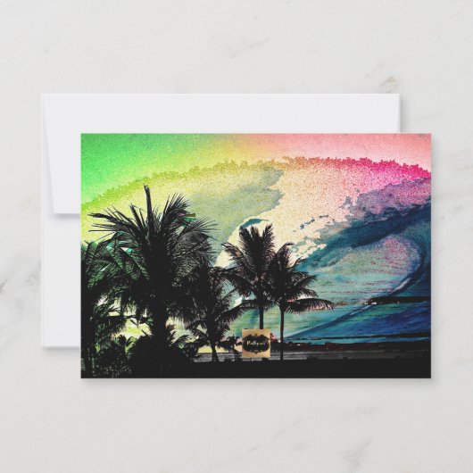 PixDezines UAWG surfs Up Beach Bar Mitzvah Einladung (Rückseite)