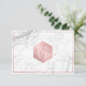 PixDezines UAWG Sweet Honeycomb Imitate Rose Gold RSVP Karte (Stehend Vorderseite)