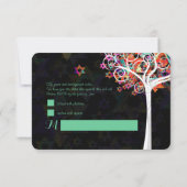 PixDezines uAwg tree of life Bat Mitzvah/Bar RSVP Karte (Rückseite)