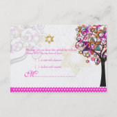 PixDezines uAwg tree of life/Stars, Bat Mitzvah RSVP Karte (Rückseite)