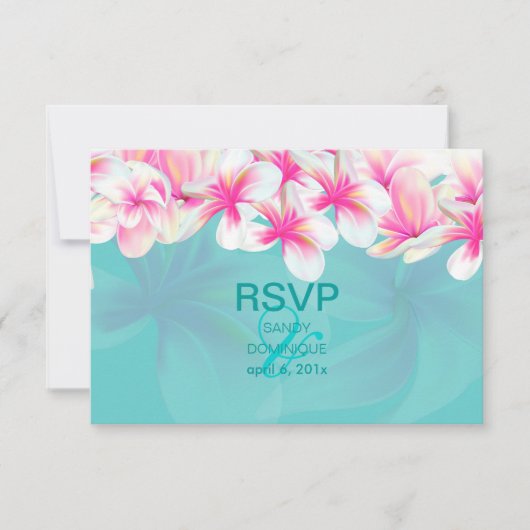 PixDezines uAwg Tropisch/rosa melia RSVP Karte (Vorderseite)
