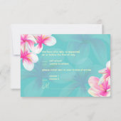 PixDezines uAwg Tropisch/rosa melia RSVP Karte (Rückseite)