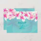 PixDezines uAwg Tropisch/rosa melia RSVP Karte (Vorne/Hinten)