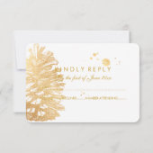 PixDezines uAwg überschwemmt/gold/pinecon/soiree RSVP Karte (Rückseite)