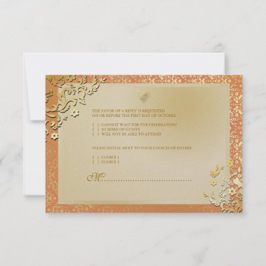 PixDezines uAwg vavin-Mandarine RSVP Karte (Rückseite)