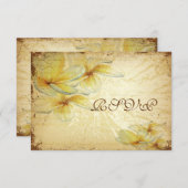 PixDezines uAwg Vintag Plumeria RSVP Karte (Vorne/Hinten)