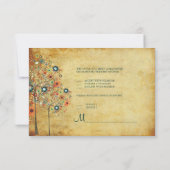 PixDezines uAwg Vintage Herbstblüten RSVP Karte (Rückseite)