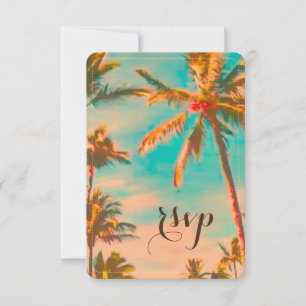 PixDezines uAwg Vintager Hawaiianstrand/Kobalt RSVP Karte