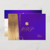 PixDezines UAWG Violet Lila Mitzvah ✡ RSVP Karte (Vorne/Hinten)