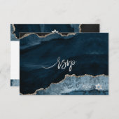 PixDezines UAWG Watercolor Agate Bar Mitzvah ✡ RSVP Karte (Vorne/Hinten)