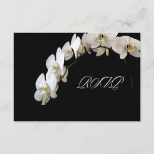 PixDezines uAwg White Orchid RSVP Karte