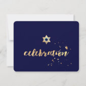 PixDezines überschwemmt/gold/Bar Mitzvah/Empfang Einladung (Vorderseite)