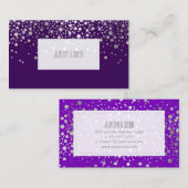 PixDezines überschwemmte Imitat Silberspitzen Visitenkarte (Vorne/Hinten)