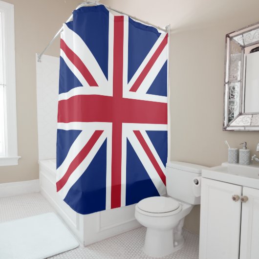 PixDezines Union Jack Duschvorhang (Beispiel)