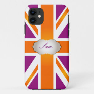 PixDezines Union Jack/Himbeere+Orange Case-Mate iPhone Hülle