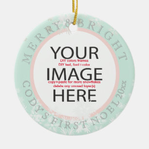 PixDezines unsere ersten Farben des Weihnachten Keramikornament