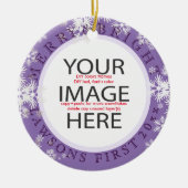 PixDezines - unsere ersten Weihnachten/DIY-Farben Keramikornament (Vorne)