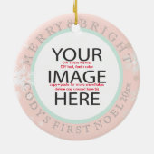 PixDezines unsere ersten Weihnachtsfarben Foto/DIY Keramikornament (Hinten)