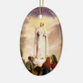 PixDezines Unsere Lady von Fatima, Text anpassbar Keramik Ornament (Links)