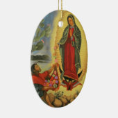 PixDezines Unsere Lady von Guadalup, Text anpassba Keramik Ornament (Rechts)