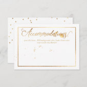 PixDezines Unterkünfte, Dazzled/Imitate Gold Begleitkarte (Vorne/Hinten)