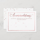 PixDezines Unterkünfte, Dazzled/Imitate Rose Gold Begleitkarte (Vorne/Hinten)