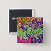PixDezines van gogh iris/st. remy Button (Vorne & Hinten)