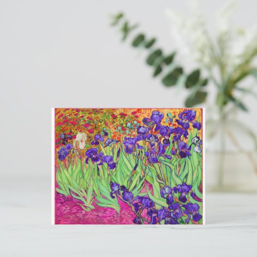 PixDezines van gogh iris/st. remy Postkarte (Stehend Vorderseite)