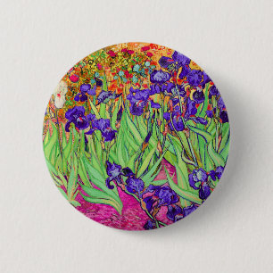 PixDezines van gogh iris/st. Rückwärme Button