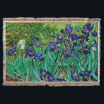PixDezines van gogh irises/st. remy Decke<br><div class="desc">Van Gogh lila irises. Digital verbessert durch PixDezines.com. Alle Rechte vorbehalten</div>