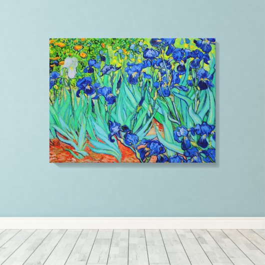 PixDezines van gogh irises/st. remy Leinwanddruck (Insitu (Holzboden))