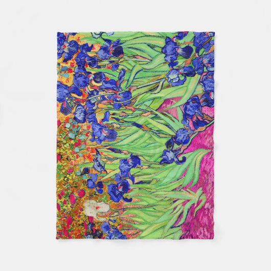 PixDezines van gogh/lila Irises/st. remy Fleecedecke (Vorderseite)