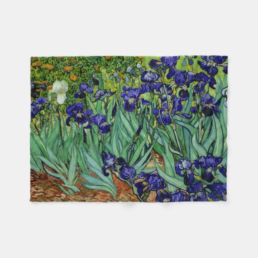 PixDezines van gogh/lila Irises/st. remy Fleecedecke (Vorderseite (Horizontal))