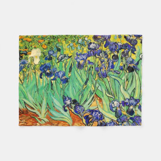 PixDezines van gogh/lila Irises/st. remy Fleecedecke (Vorderseite (Horizontal))