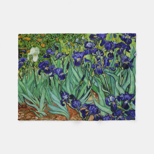 PixDezines van gogh/lila Irises/st. remy Fleecedecke (Vorderseite (Horizontal))