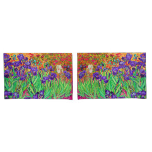 PixDezines Van Gogh Schwertlilien/Veile/St. Remy Kissenbezug