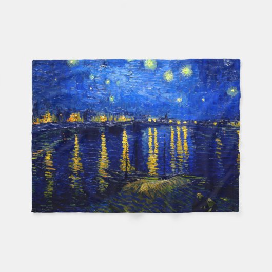 PixDezines van gogh/Starnight sur Rhone Fleecedecke (Vorderseite (Horizontal))