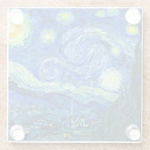 PixDezines Van Gogh Starry Night/St. Remy Glasuntersetzer (Rückseite)