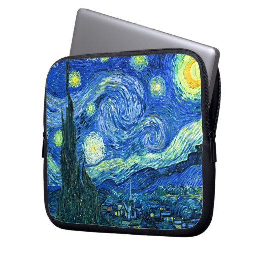 PixDezines Van Gogh Starry Night/St Remy Laptopschutzhülle (Vorderseite Links)