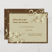 PixDezines VANILLA WIRBEL/CAFE AU LAIT Einladung (Vorne/Hinten)