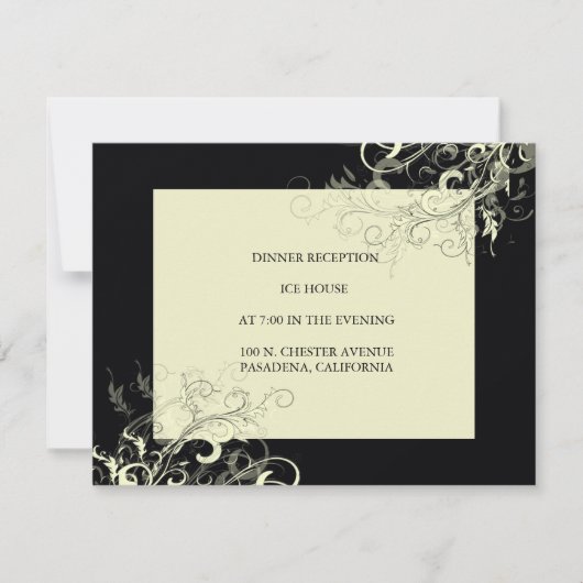 PixDezines VANILLA WIRBEL/DICHT HINTERGRUND Einladung (Vorderseite)