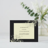 PixDezines VANILLA WIRBEL/DICHT HINTERGRUND Einladung (Stehend Vorderseite)