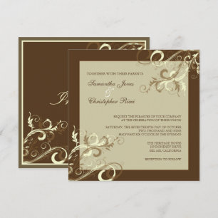 PixDezines VANILLE-SWIRLS/CAFE AU LAIT Einladung